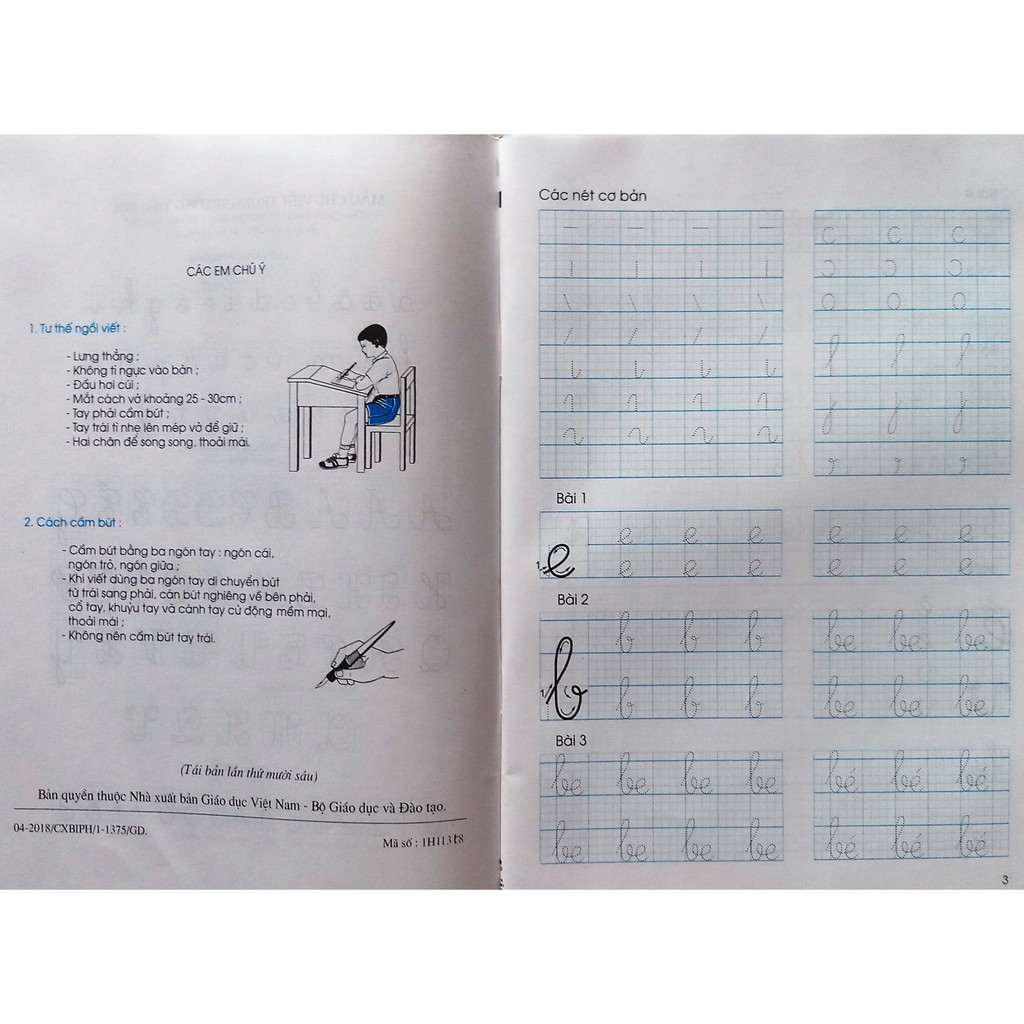 Sách Tập viết 1 – tập một – Mã số: 1H113t8