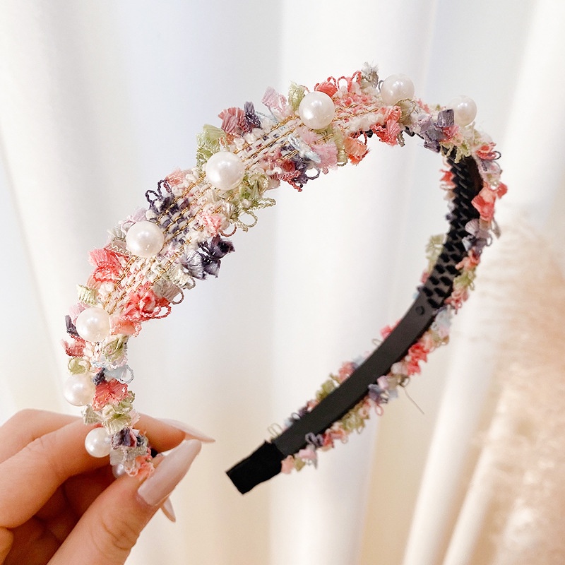 Băng Đô Cài Tóc Đính Ngọc Trai Nhân Tạo Phong Cách Hàn Quốc Thời Trang Cho Nữ