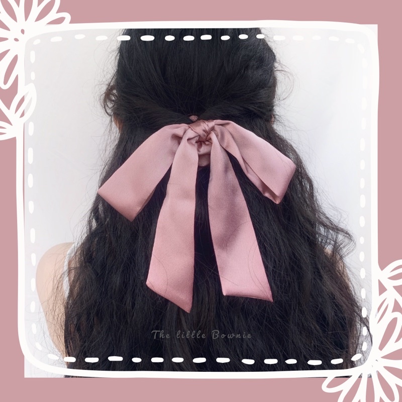 Cột tóc nơ satin Ribbon Scrunchies