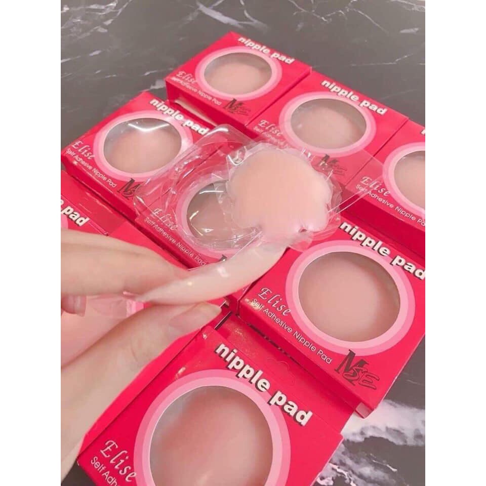 Flashsale Hộp đỏ 2 miếng dán nhũ hoa silicon siêu dính kt 6,5cm