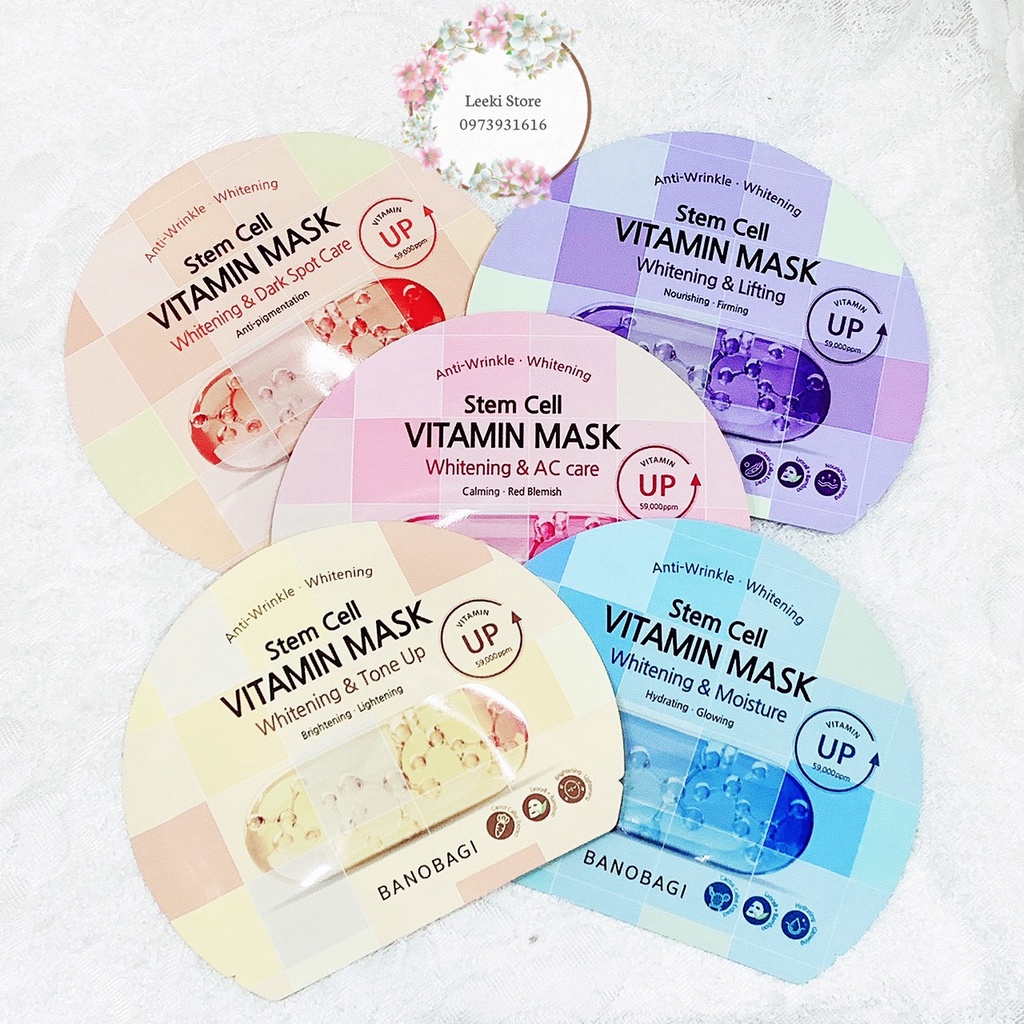 Mặt nạ dạng thạch BANOBAGI Vita Genic Jelly Mask Stem Cell Vitamin Mask