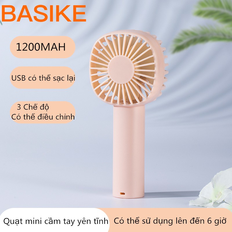 Quạt cầm tay mini tích điện BASIKE FA05 sạc USB thiết kế nhỏ gọn tiện mang theo - Bảo hành 12 tháng