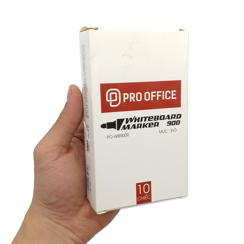 Hộp 10 Bút Lông Bảng Pro Office PP-WB900 - Mực Đỏ - PRO-OFFICE