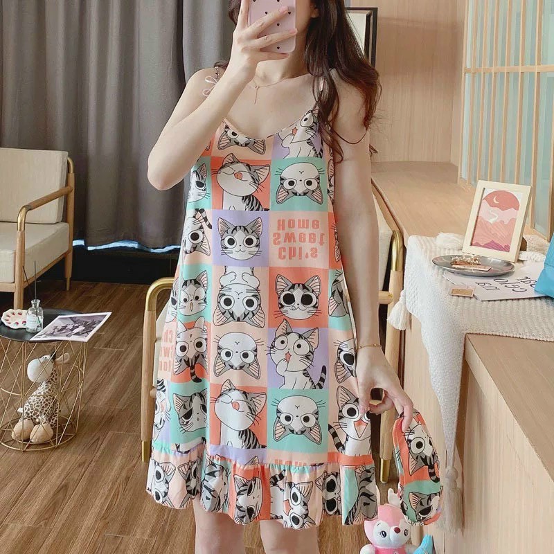 Váy NgủFREESHIPVÁY NGỦ 2 DÂY HOT HIT AN01 (4 màu kèm video)