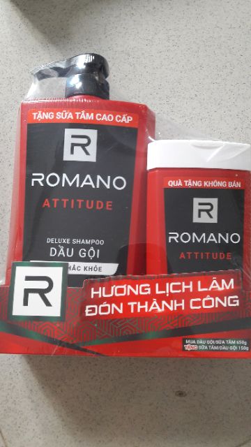 (Chọn mùi) Romano - Dầu gội Hương nước Hoa 650 g + Tặng chai tắm 150g