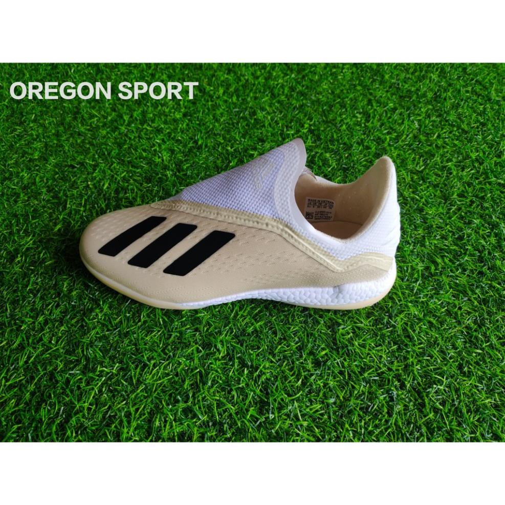 [Chính Hãng] Giày bóng đá không dây Adidas X18+ TF (Trắng sữa) . 2020 new . :)) [ MỚI VỀ ]