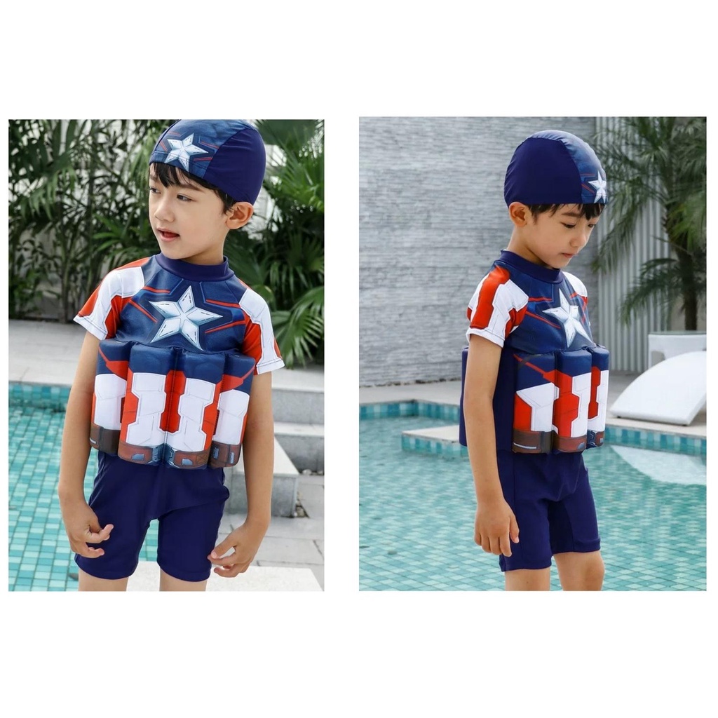 Đồ bơi trẻ em ,áo bơi liền phao tự nổi , bộ liền có phao cho bé trai hàng Loại 1