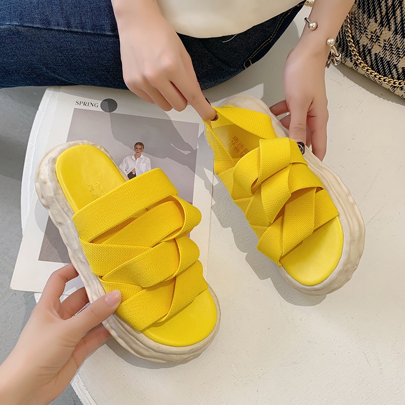 Dép Mũi Tròn Co Giãn Thời Trang Dành Cho Nữ