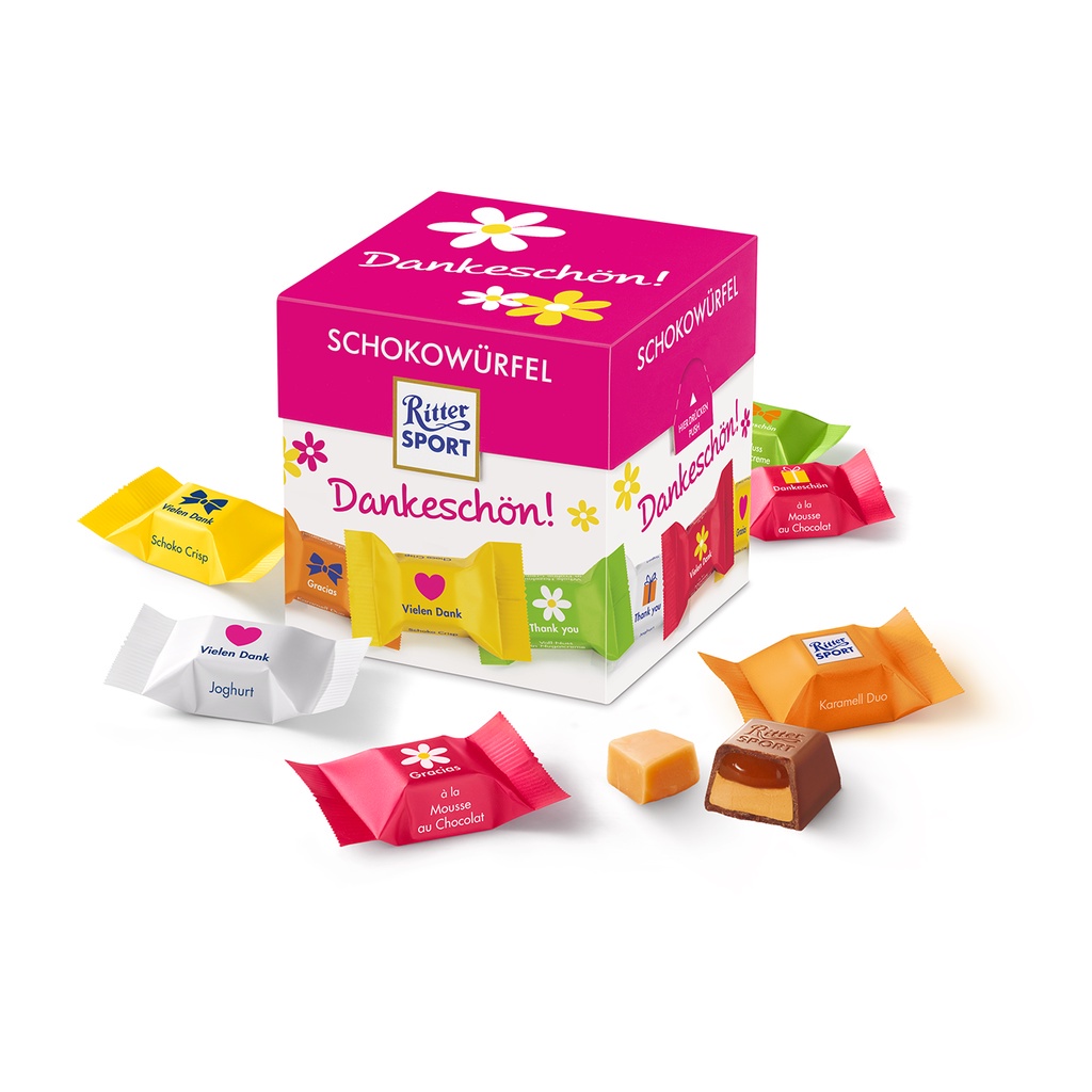 Kẹo Socola Viên Hỗn hợp Ritter Sport Choco Cubes 176g