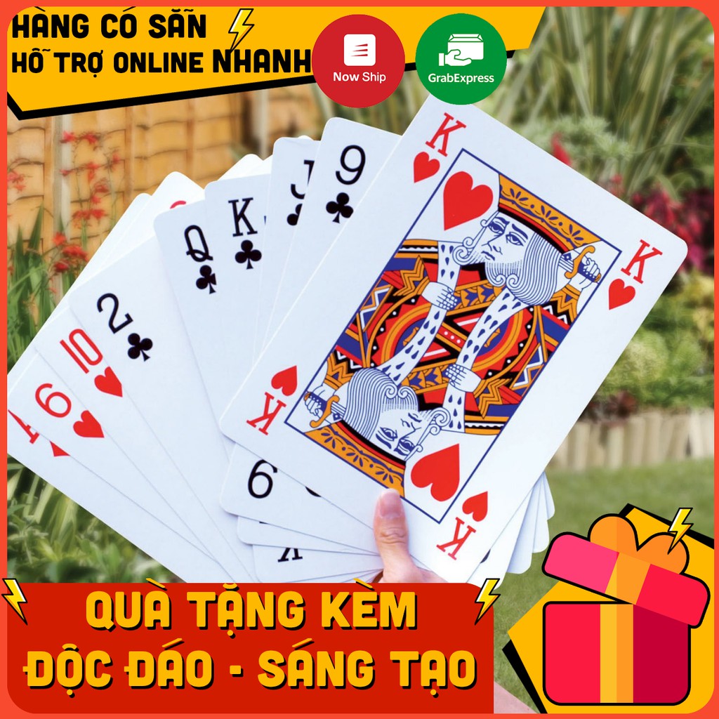 BÀI TÂY KHỔNG LỒ GẤP 9 LẦN BÀI THƯỜNG JUMPO PLAYING CARD THẺ BÀI BOARDGAME ĐỘC ĐÁO CHO BẠN BÈ IDEASHOP