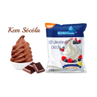 Bột làm kem tươi cao cấp premium các loại vani, socola, dâu, mat cha, than tre