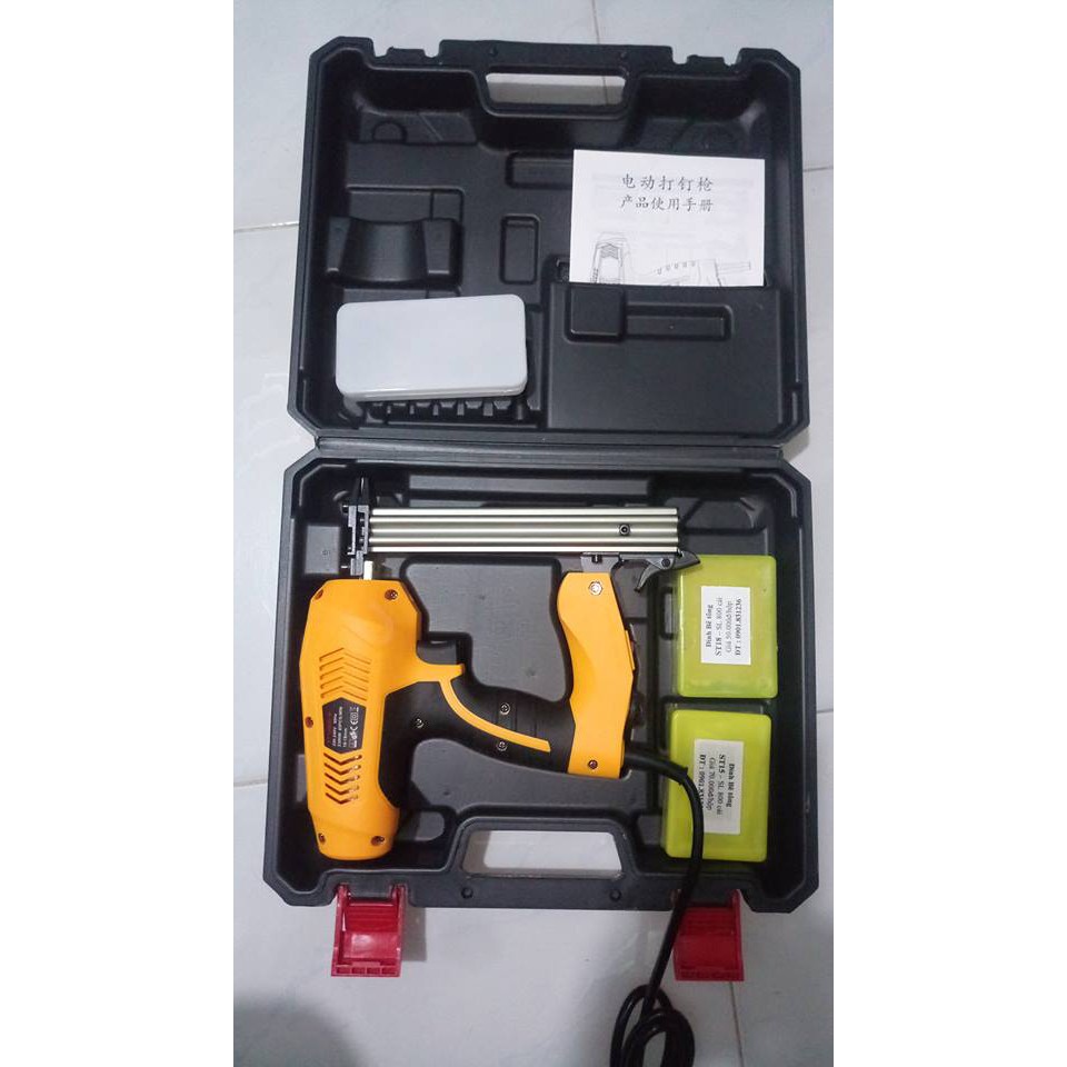 Máy bắn đinh bê tông điện tặng kèm 3 hộp đinh