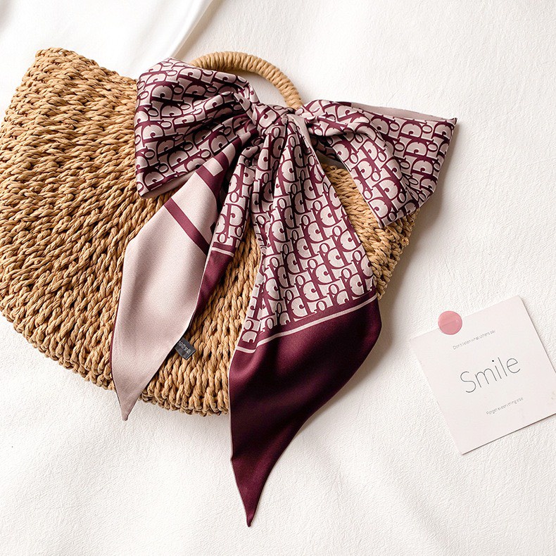 Khăn lụa đa năng buộc tóc, turban, quấn túi, quàng cổ*HÀNG LOẠI 1* hoạ tiết di or sang chảnh