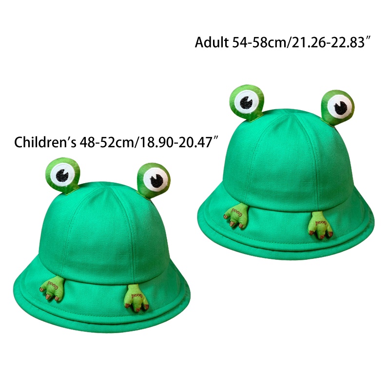 Nón Tai Bèo Rộng Vành Vải Cotton In Hoạt Hình Ếch Dễ Thương Cho Người Lớn