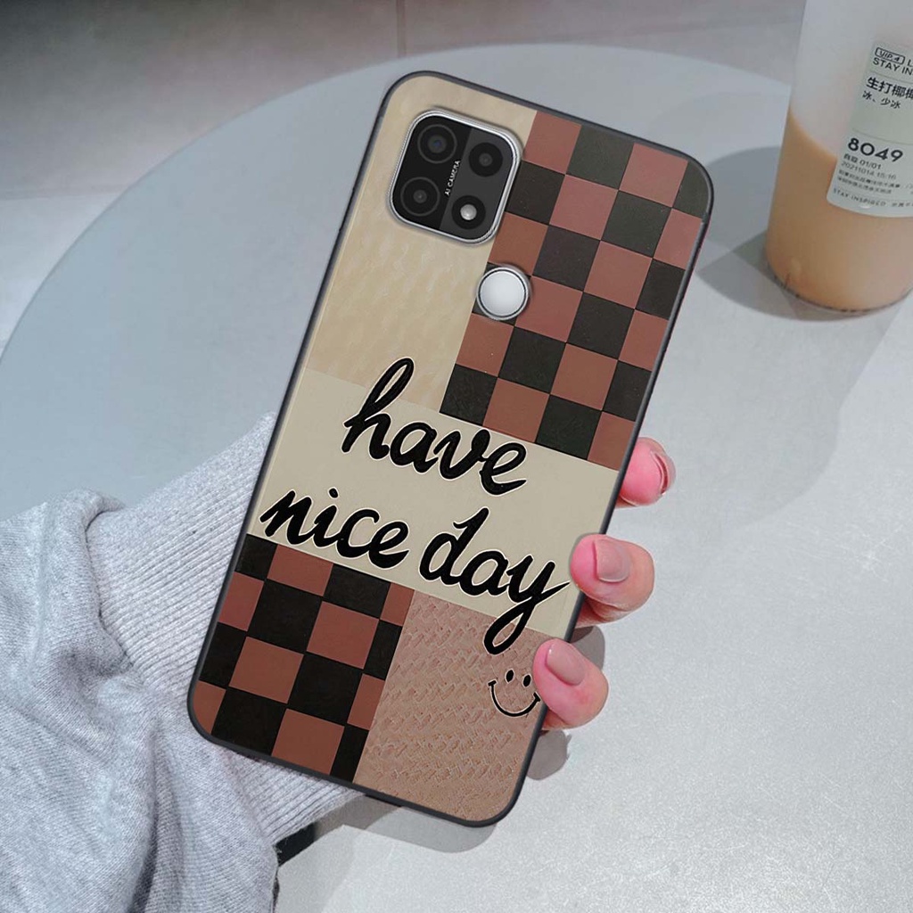 Ốp Oppo A15 / A15s caro trái tim cá tính, thời trang siêu đẹp, siêu phong cách