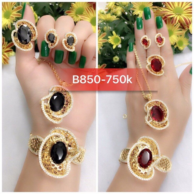 Bộ trang sức xi mạ vàng 18k cao cấp B850
