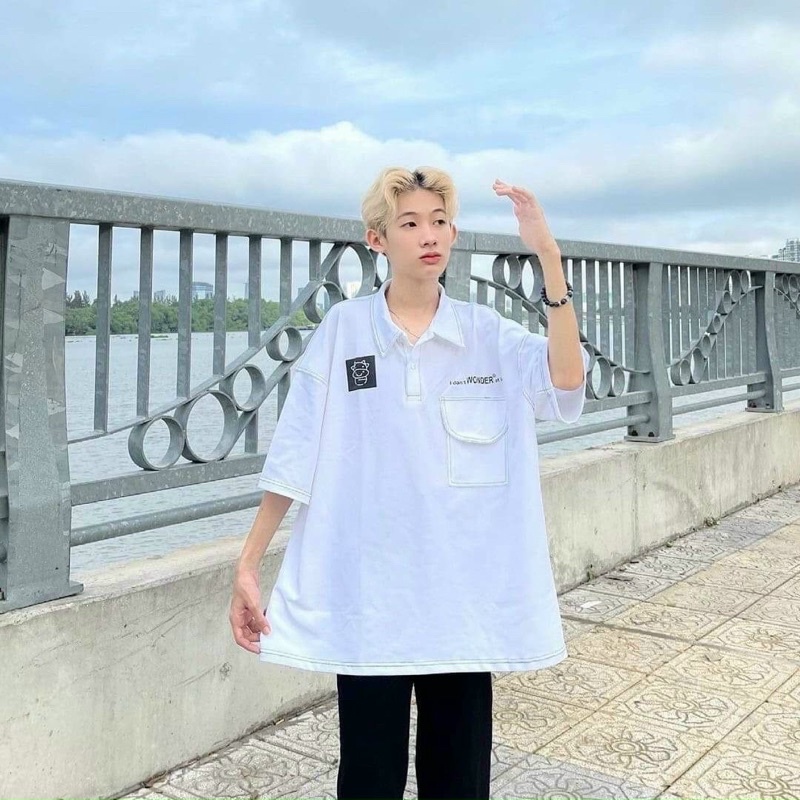 Áo thun polo có viền chỉ nổi | BigBuy360 - bigbuy360.vn