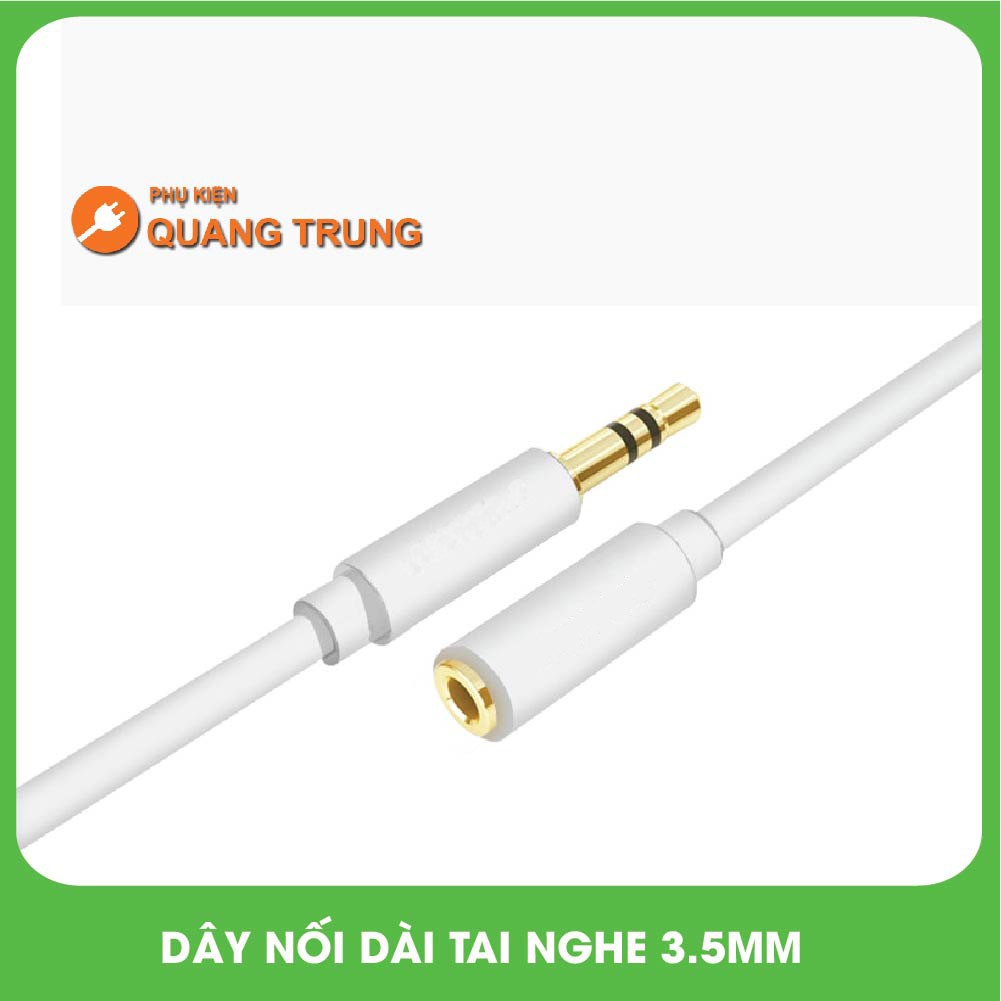 Cáp audio 3.5mm  nối dài 1.5m ,đầu đực đầu cái,dùng cắm tai nghe và các thiết bị âm thanh cổng 3.5mm