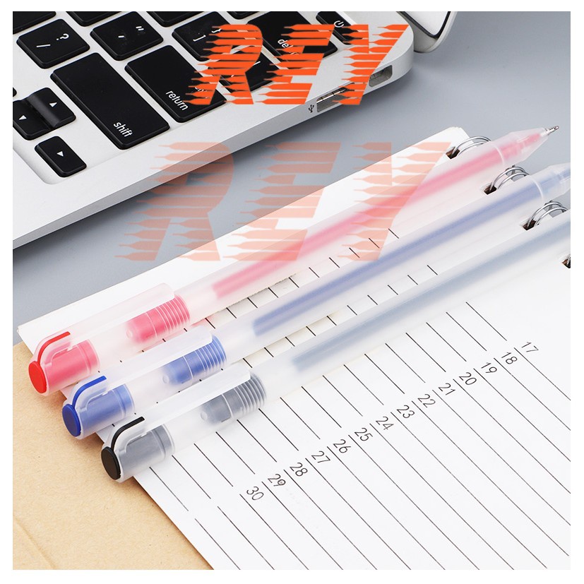[Giá sỉ] Hộp 12 cây bút vỏ nhám trong suốt Basic ngòi 0.5mm Baoke PC3768 viết êm mực ra đều và đẹp