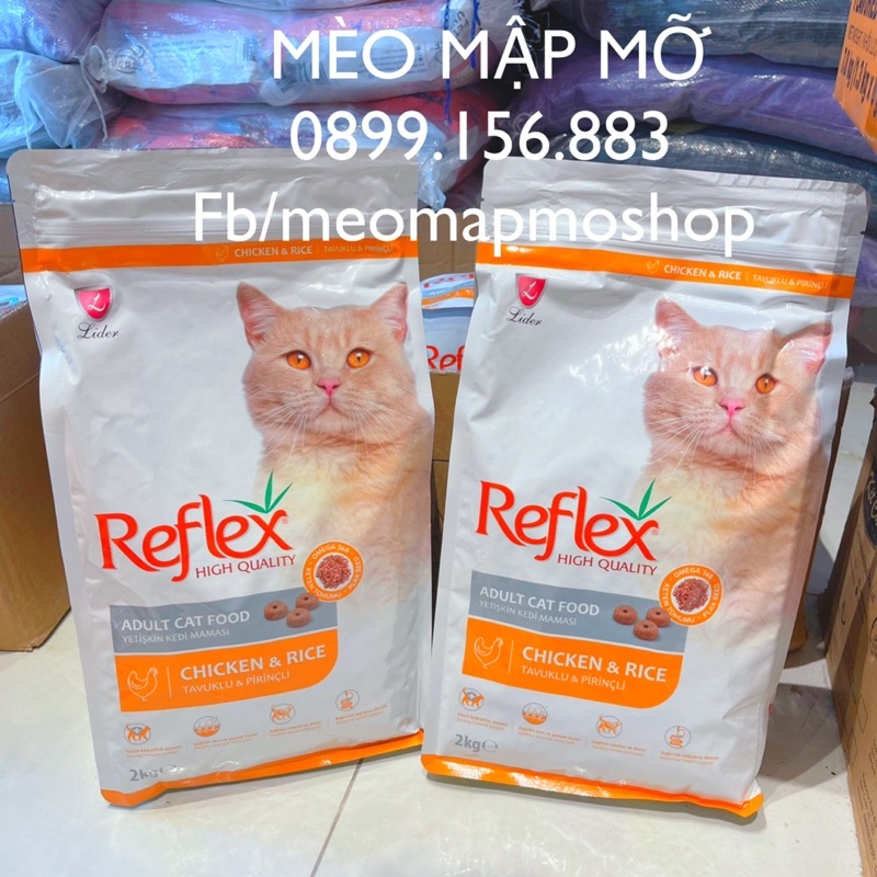 REFLEX HẠT DÀNH CHO MÈO 2kg ( mèo con và mèo lớn )