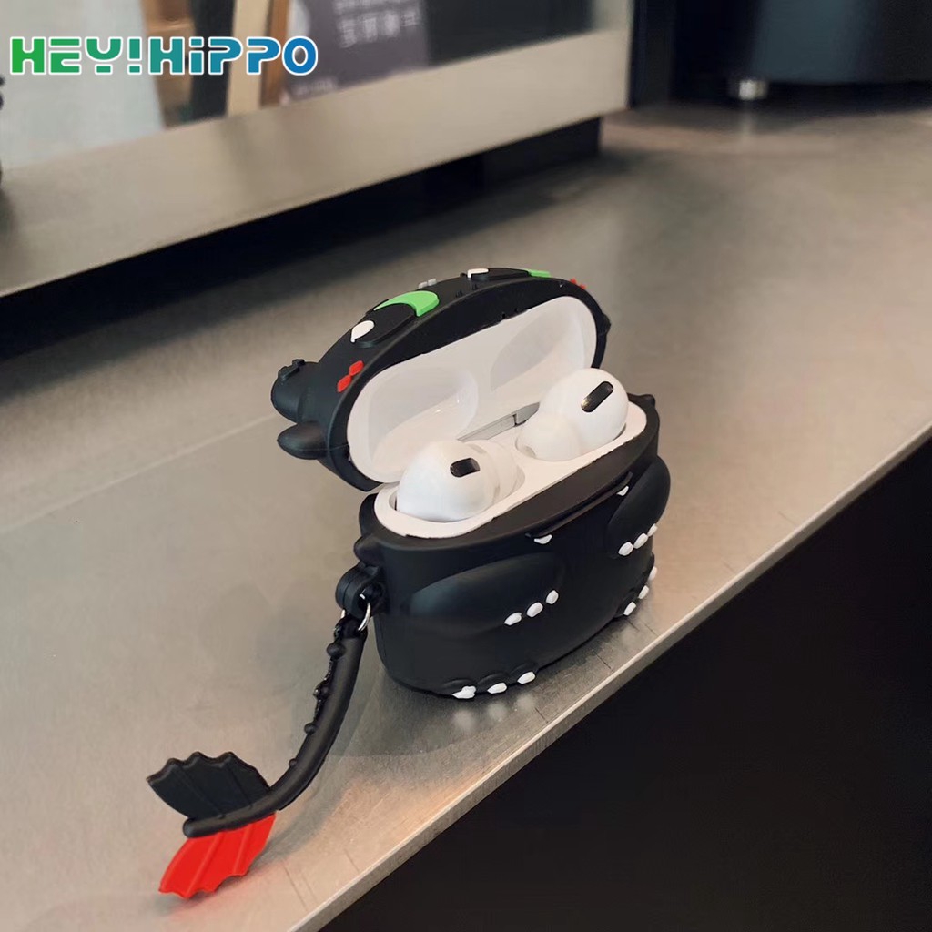 Vỏ bọc hộp sạc tai nghe Airpods Pro bằng silicone mềm hình quái vật xinh xắn | BigBuy360 - bigbuy360.vn