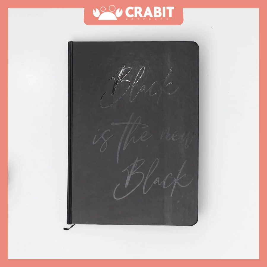 Số trơn Đen Crabit - The Black Book 130GSM - Sổ ghi chép, làm bullet journal - Số Black is the new bl