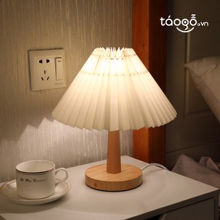 [NEW] Đèn ngủ để bàn thân gỗ cổng USB kèm bóng LED cho phòng ngủ - www.taogo.vn