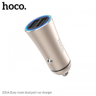 Cốc sạc ô tô hoco z30a 2 cổng sạc nhanh 2.4a chính hãng | cốc sạc xe hơi - bảo hành 1 năm - hưng long pc