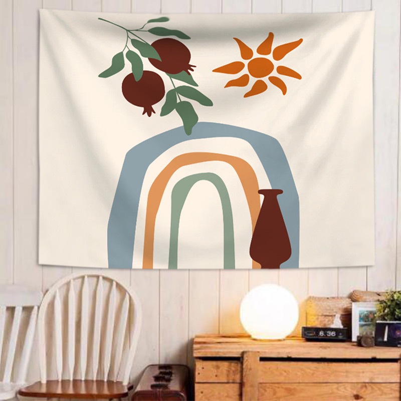 Tranh vải treo tường mẫu cầu vồng decor phòng ngủ trang trí nhà cửa cực xinh xắn tặng kèm móc treo