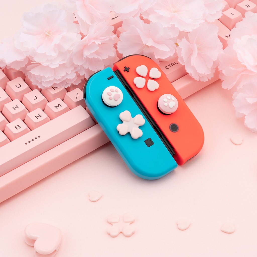 Nút Bọc Nút Điều Khiển Hình Chân Mèo Cho Nintendo Switch Và Switch Lite