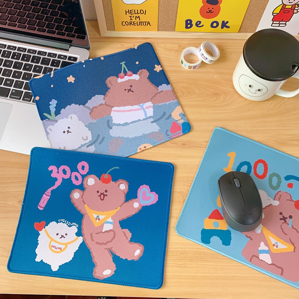 【24h delivery】W&amp;G  Miếng Lót Chuột Máy Tính Hình Gấu Dễ Easy To Use