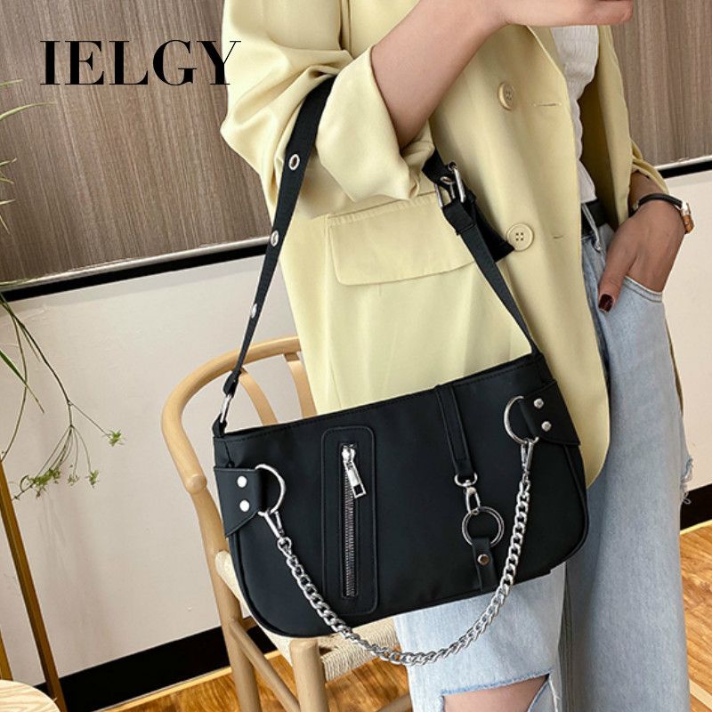 IELGY Túi xách phối chuỗi xích phong cách Hàn Quốc sành điệu