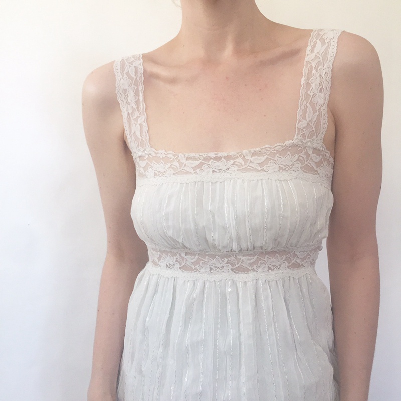 Áo sát nách cổ vuông phối ren thời trang mùa hè cho nữ