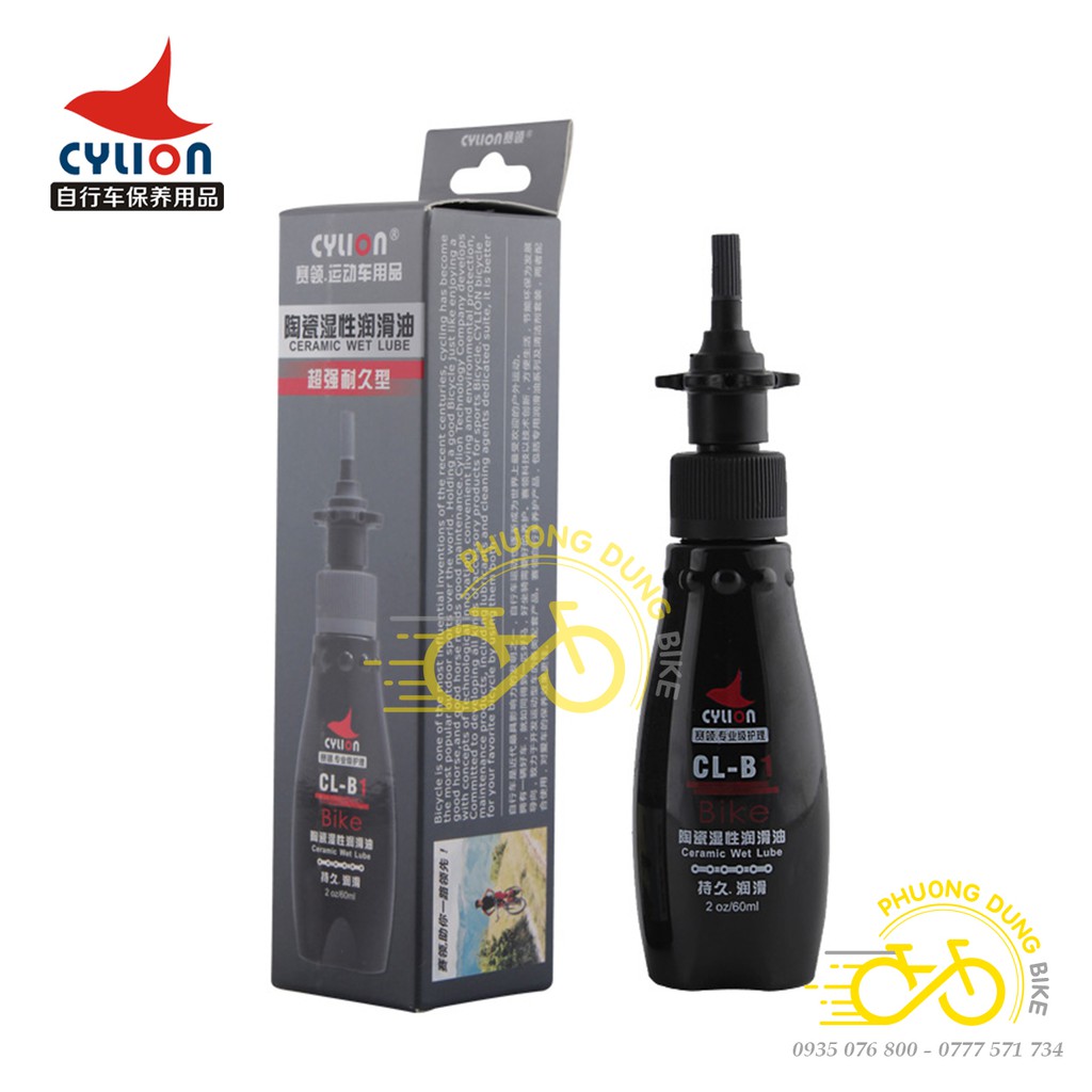 Dầu nhớt tra sên xích líp xe đạp CYLION CERAMIC WET LUBE 60ml