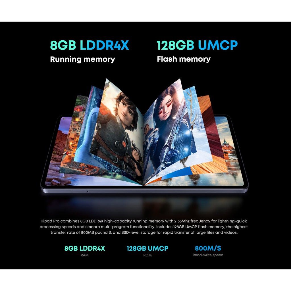 Máy tính bảng Chuwi Hipad Pro LTE chip Snap 622/8G Ram/128G/10.8 inch 2K