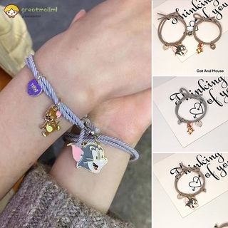 1 cặp vòng tay từ tính hình trái tim hoạt hình cho cặp đôi