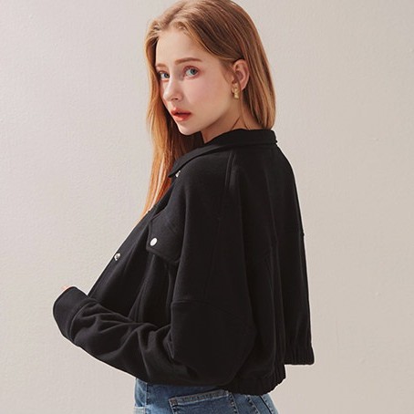 Áo khoác cotton cổ sơ mi nữ Air Space 2030126010 | BigBuy360 - bigbuy360.vn