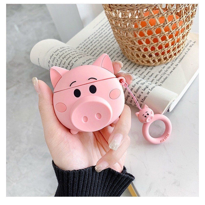 Bọc Case Airpods Pro Lợn Hồng Cute