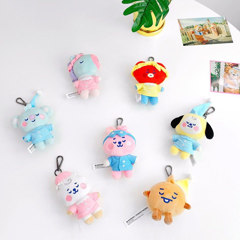 Móc Khóa Hình Thú Nhồi Bông Bt21 Dễ Thương