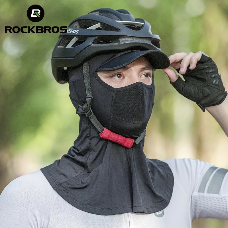[Fulfilled by Shopee] Mũ kiêm khẩu trang Rockbros vải lụa lạnh thoáng khí thời trang mùa hè cho nam và nữ