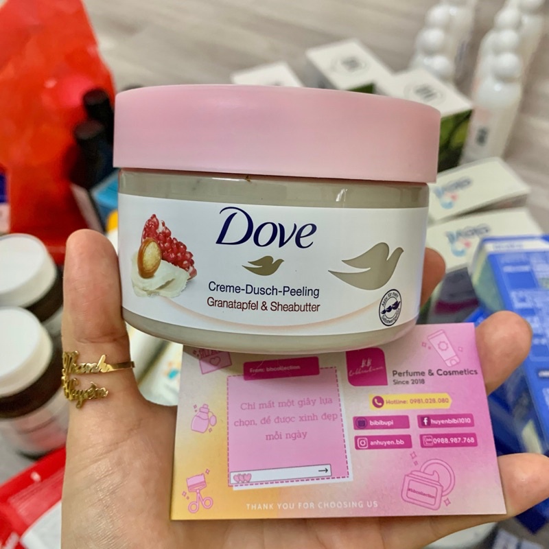 Tẩy da chết Dove Exfoliating Body Polish - Dưỡng da mịn màng tươi sáng hàng Đức 225ml