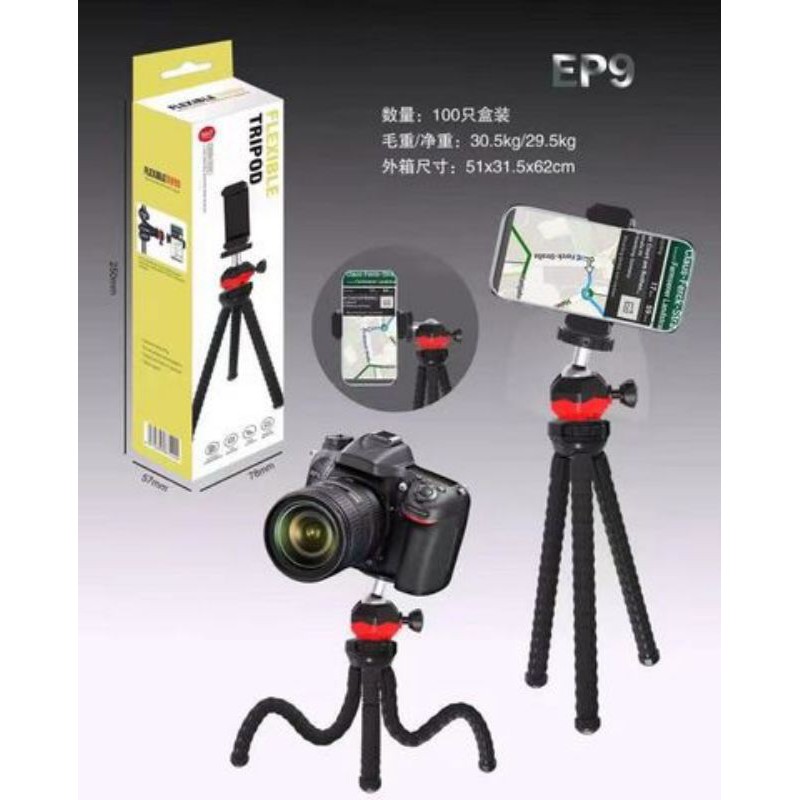 giá đỡ điện thoại tripod bạch tuộc EP9 cho điện thoại, máy ảnh