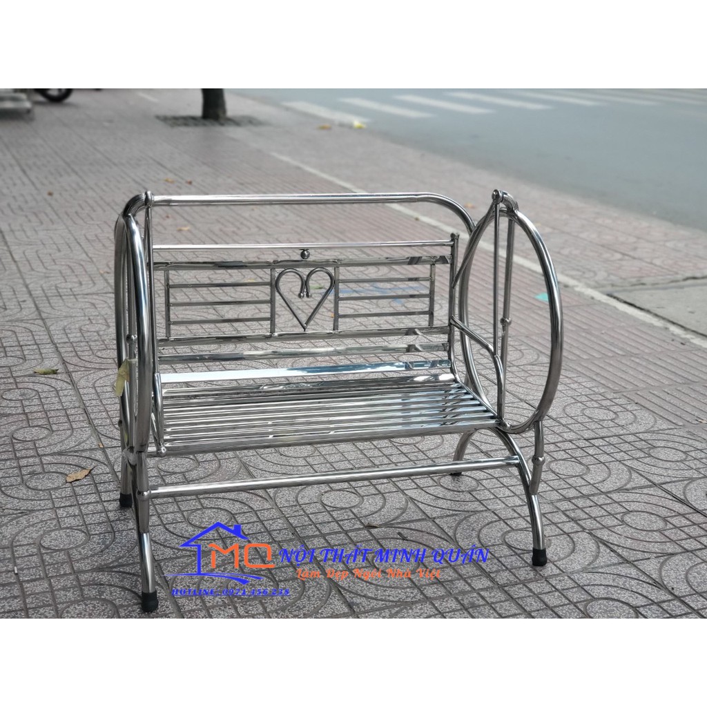 Xích đu mini inox mini Minh Quân, xích đu phòng khách, sân vườn