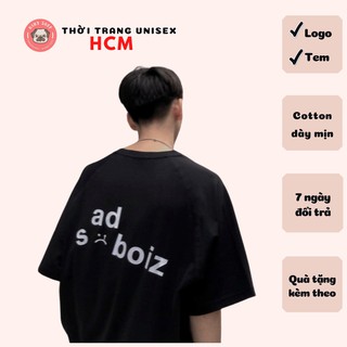 Áo thun Sadboiz Signature Tee màu đen, vải cotton co dãn tốt, logo sadboiz thêu AL100