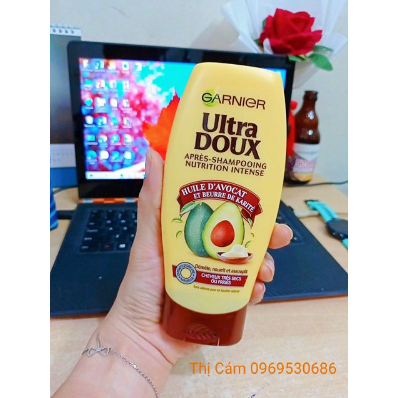 Dầu Gội Phục Hồi Tóc Hư Tổn Garnier Ultra Doux Bơ 250ml