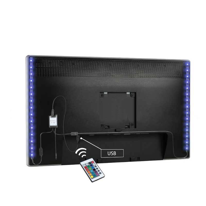 Dây Đèn LED 30 Bóng 5V 3528 RGB USB Chống Nước Trang Trí TV