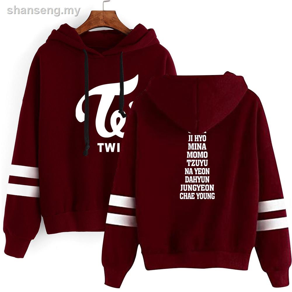 Áo Hoodie Dài Tay In Chữ Twice Thời Trang