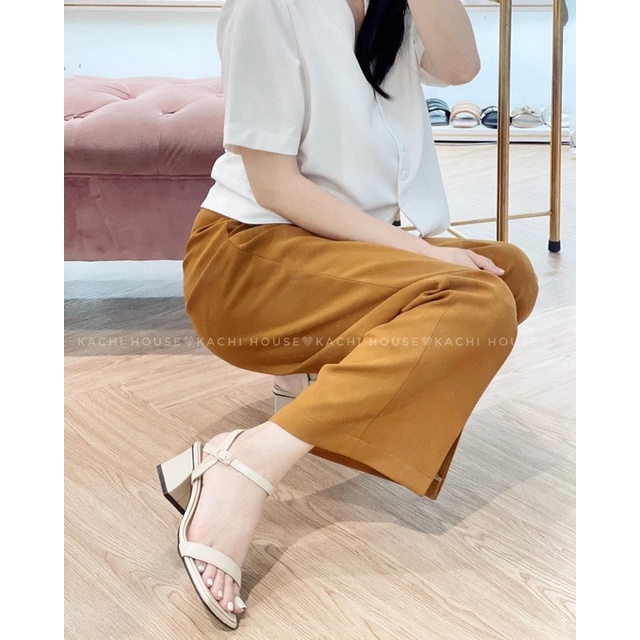 Sandal quai mảnh gót vuông 5p HN342 -Kachi house