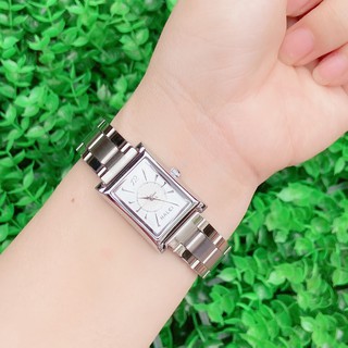 Đồng hồ nữ Halei mặt vuông dây kim loại chính hãng chống nước