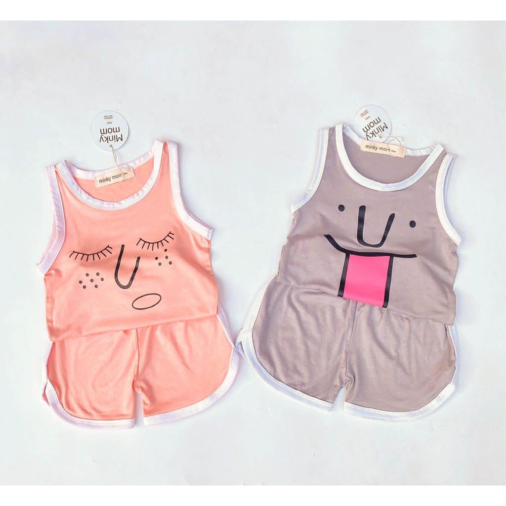 BỘ BA LỖ CHO BÉ BẰNG VẢI COTTON THUN LẠNH HỌA TIẾT HOẠT HÌNH KUTE,THẤM HÚT MỒ HÔI